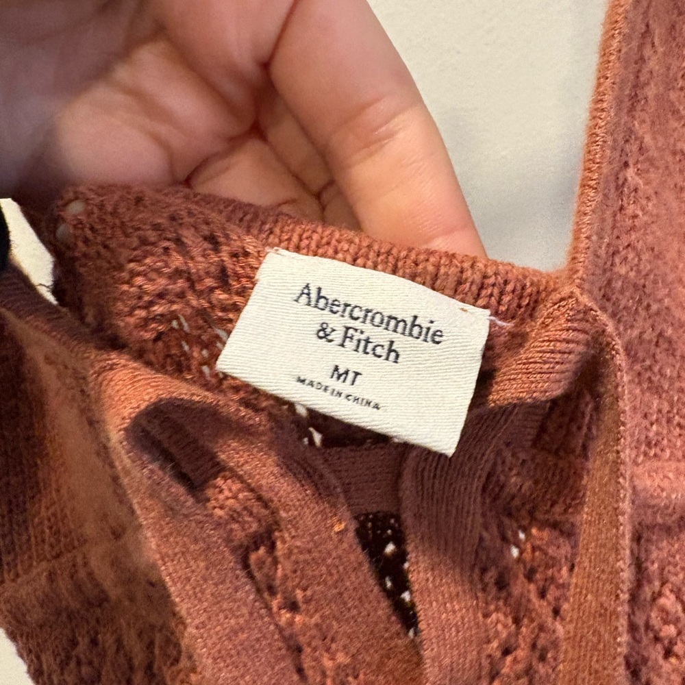 Abercrombie and fitch chocolate brown knit maxi dress size Medium - Picture 4 of 4